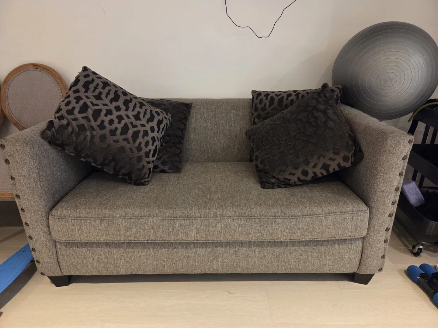 Grey Loveseat Sofa - photo 2