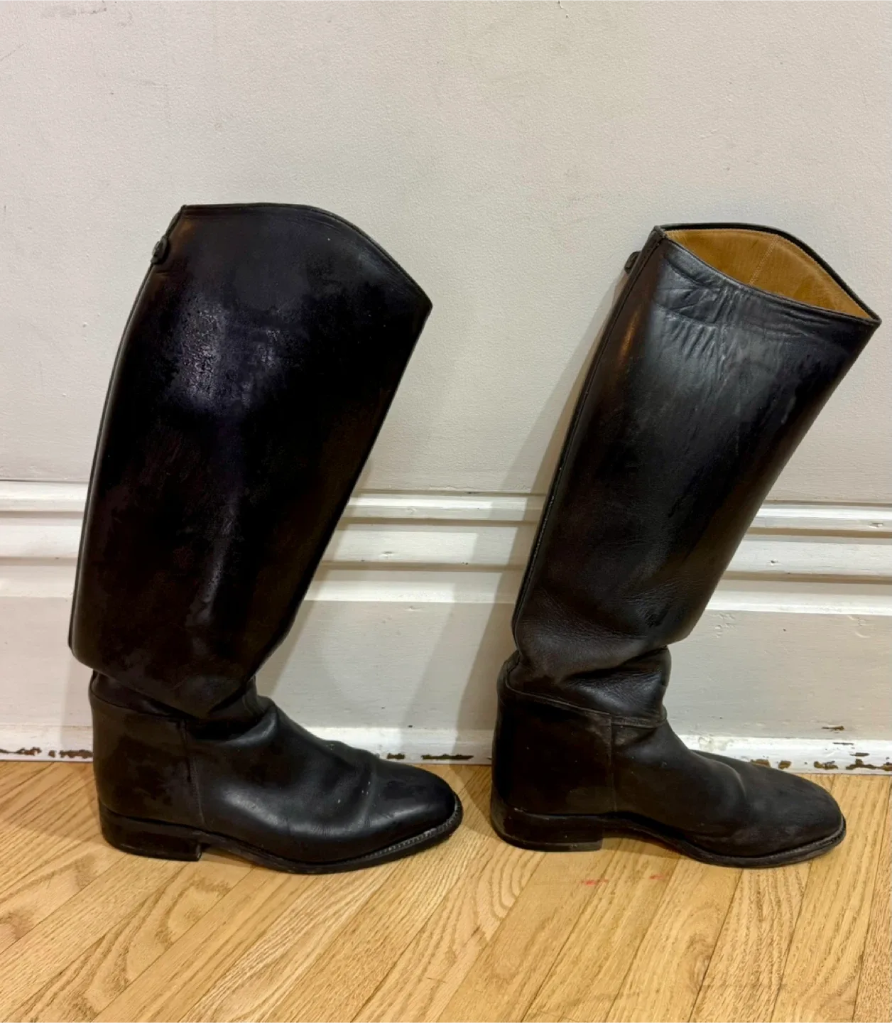 Black Leather Riding Boots