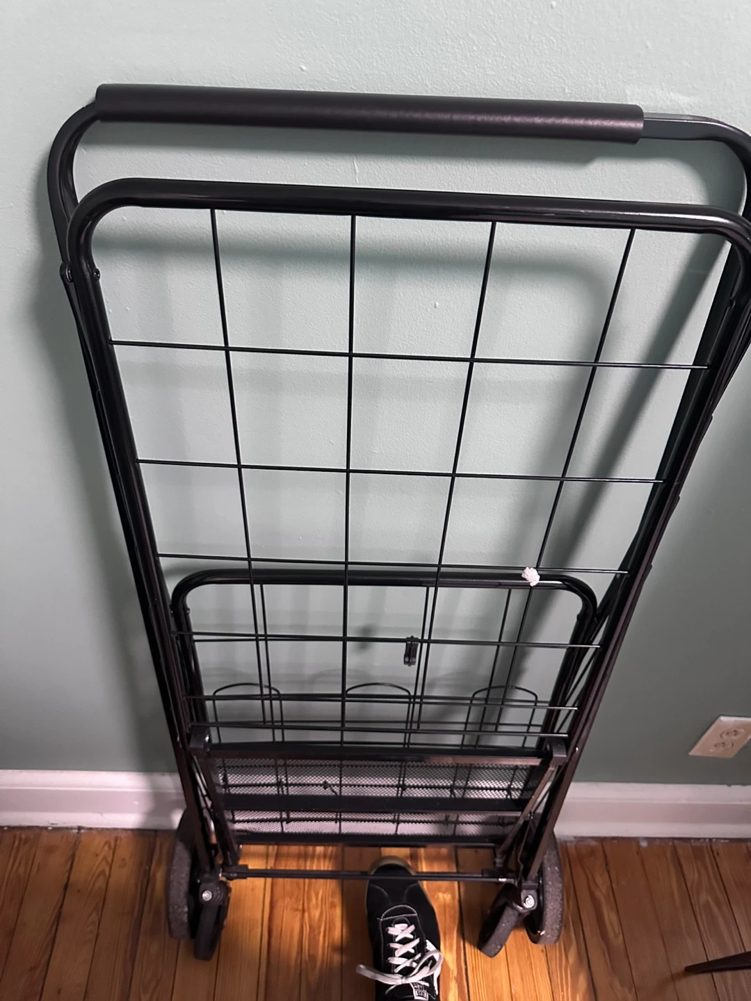 Black Folding Shopping Cart