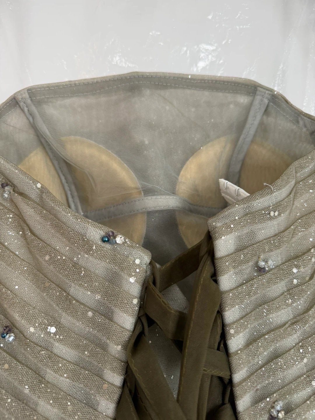 Elegant Grey Tulle Evening Dress - photo 4