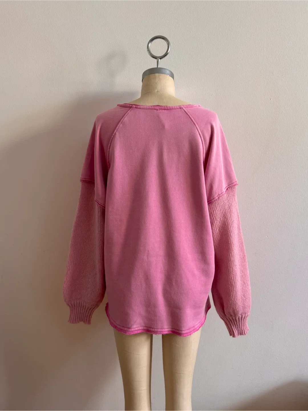 Upcycled Pink Floral Sweatshirt 🥕 image indicator(4)