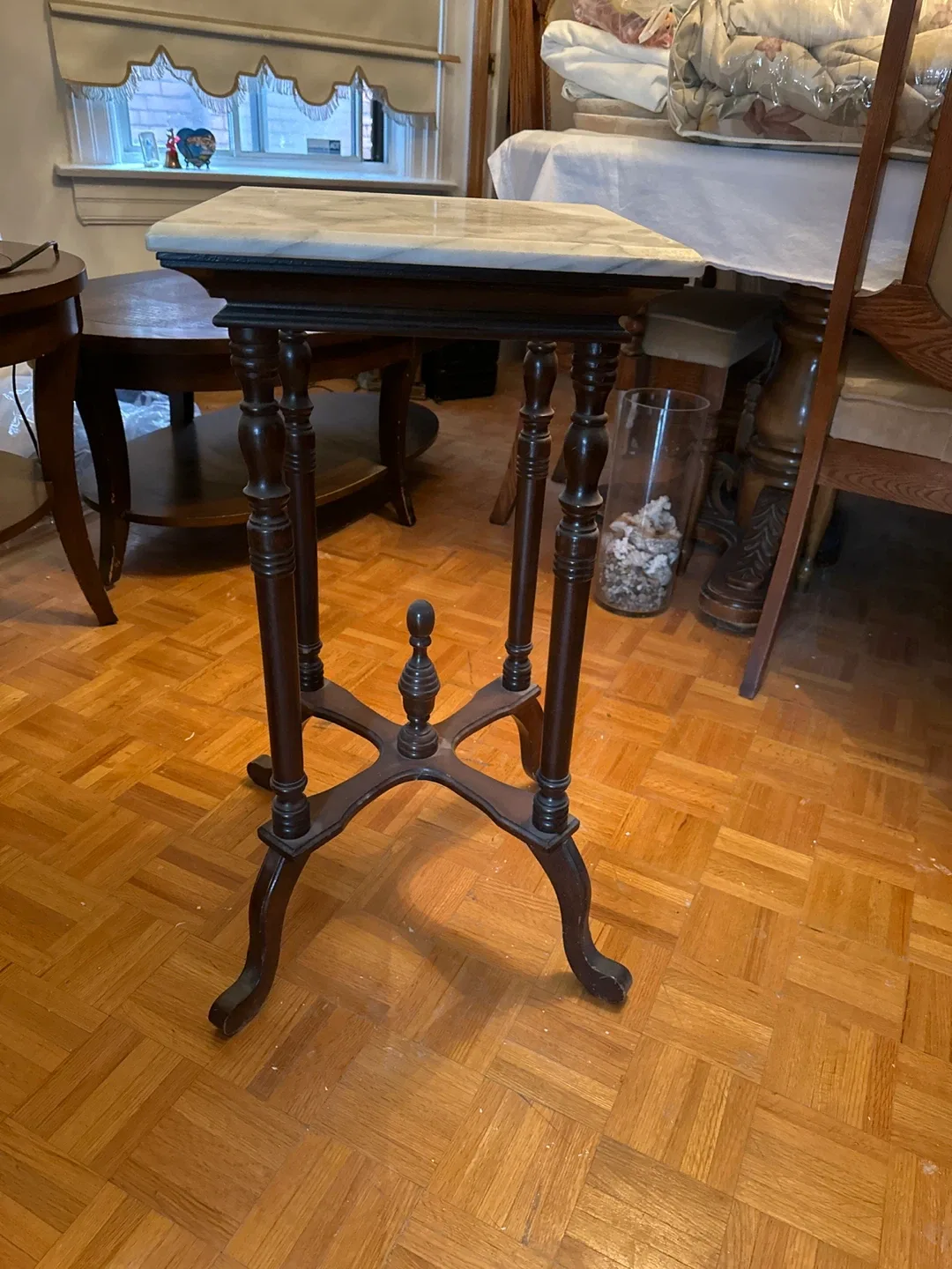 Marble Top Plant Stand