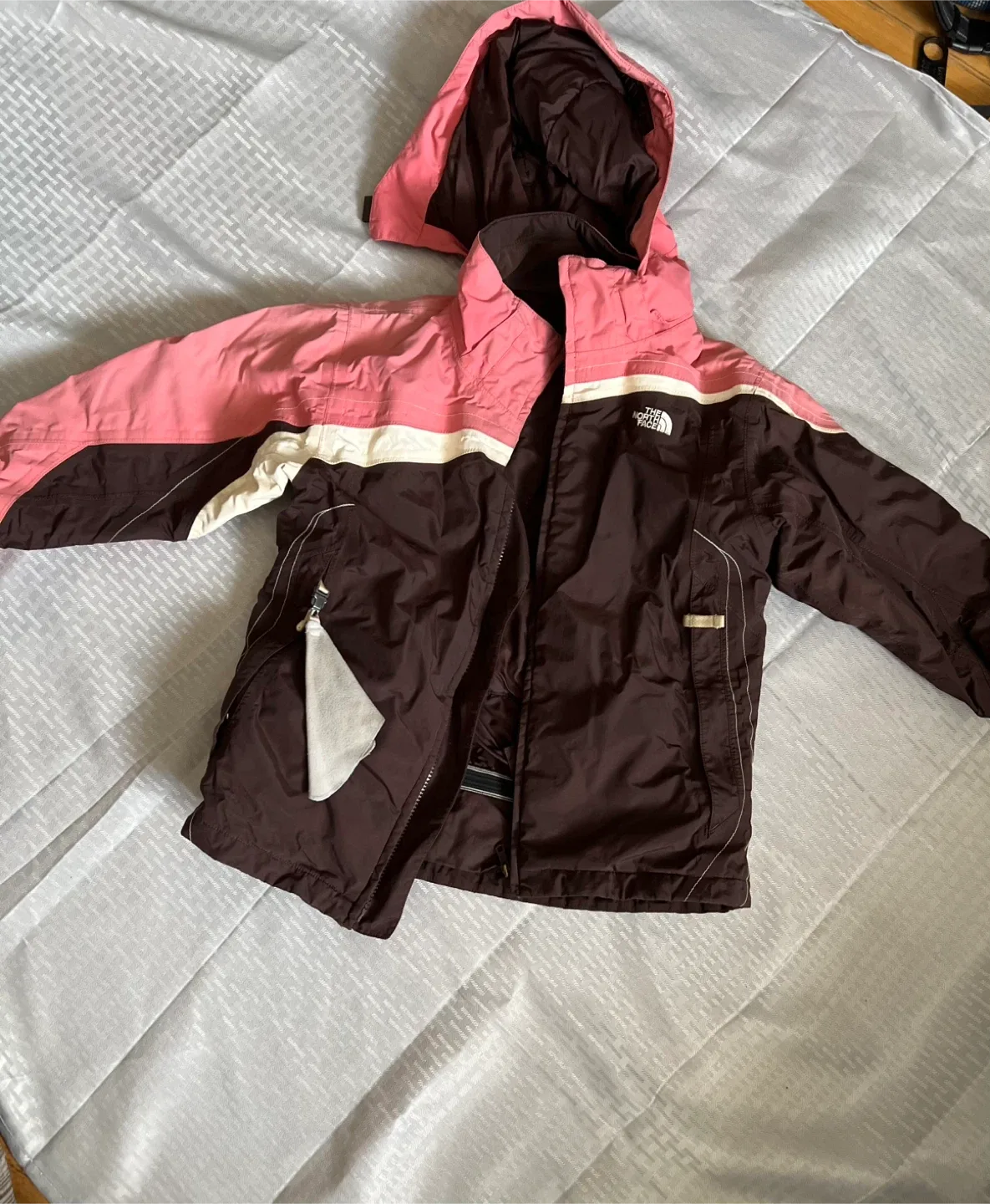 The North Face Girls' Winter Jacket, Brown & Pink