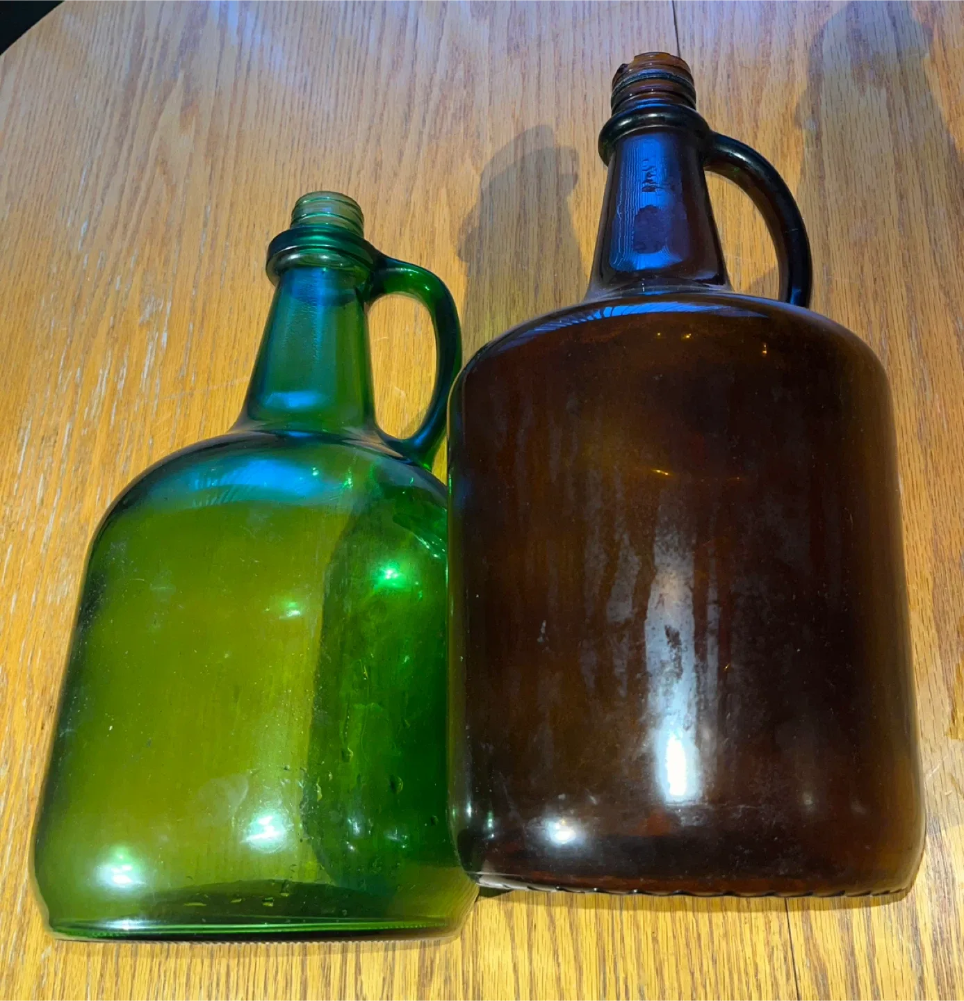 2 Glass Bottles for Decoration