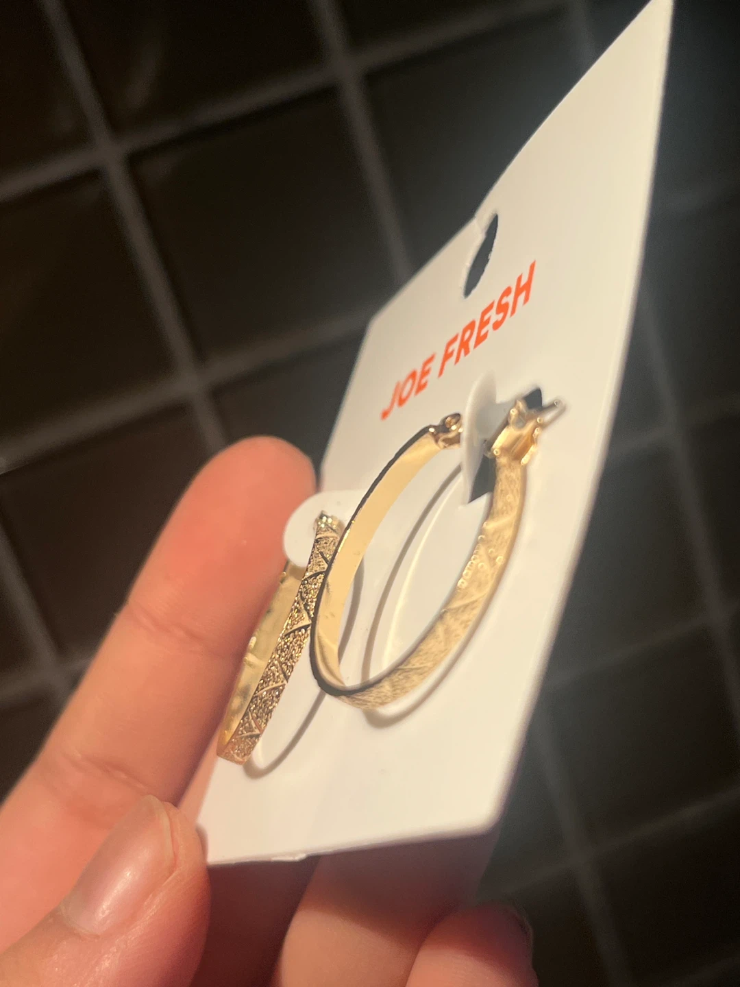 Joe Fresh Gold Hoop Earrings - New - photo 2