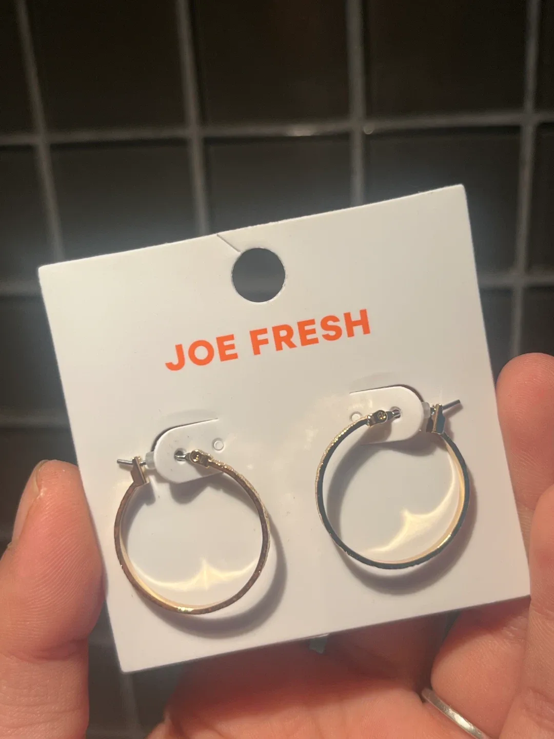 Joe Fresh Gold Hoop Earrings - New