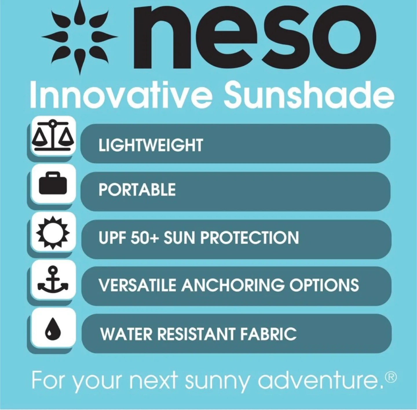 New Neso Beach Tent Portable Sunshade Canopy 7ft image indicator(3)