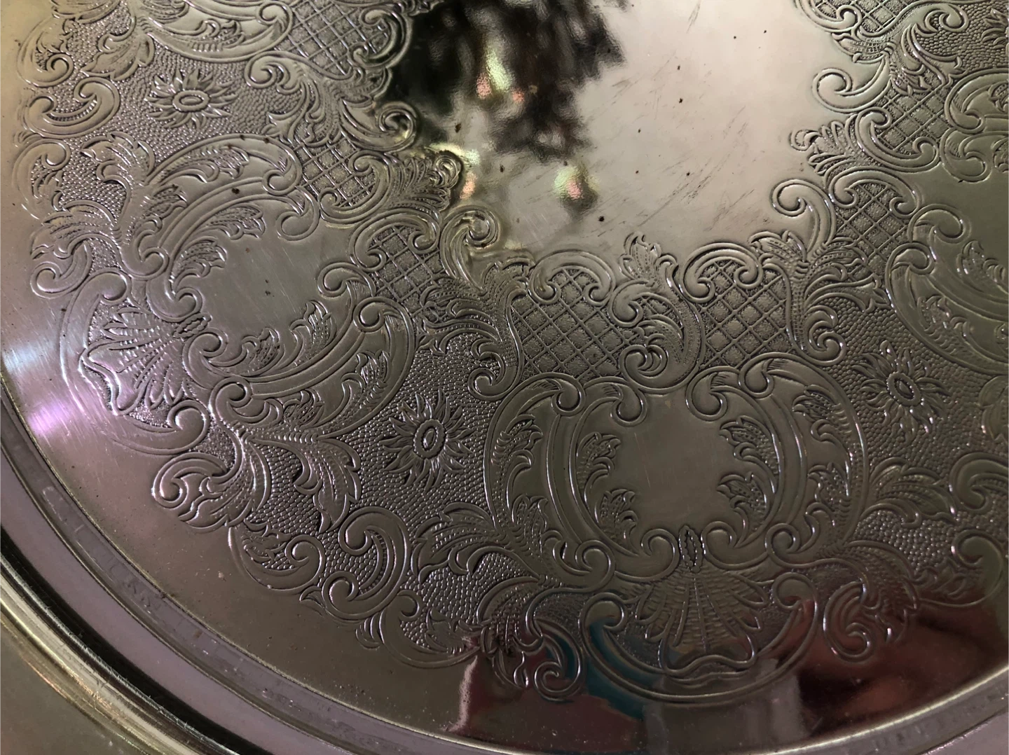 Vintage Silver Serving Platter with Cover. Like New - photo 5