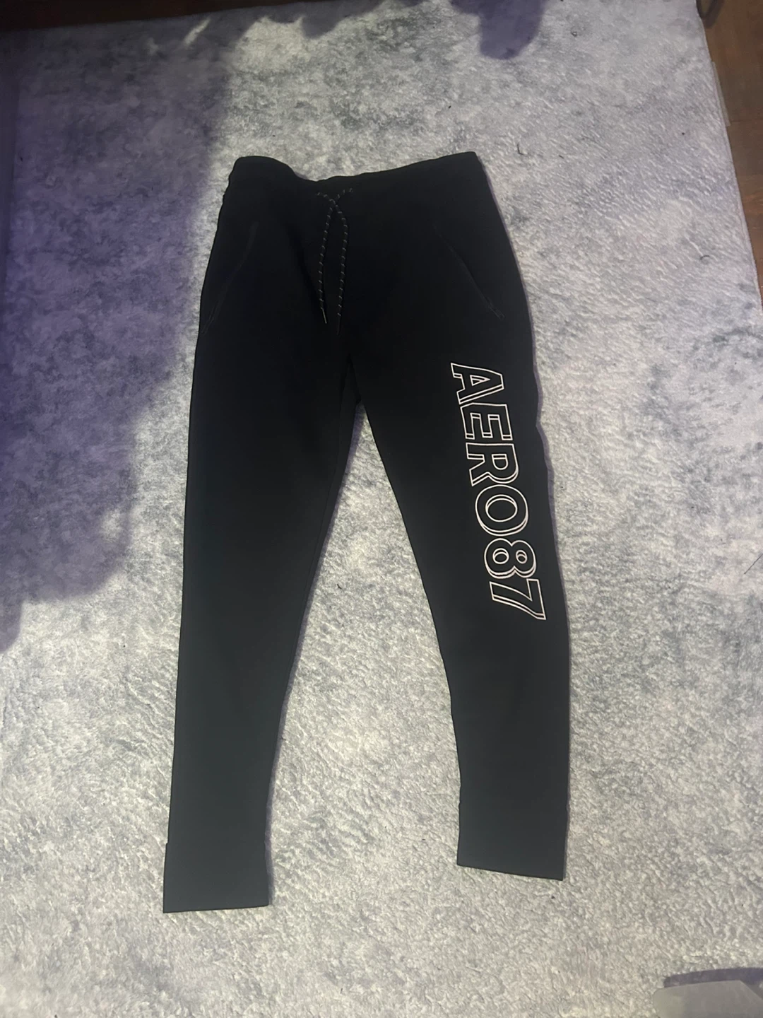 AERO87 Black Joggers - Size Small