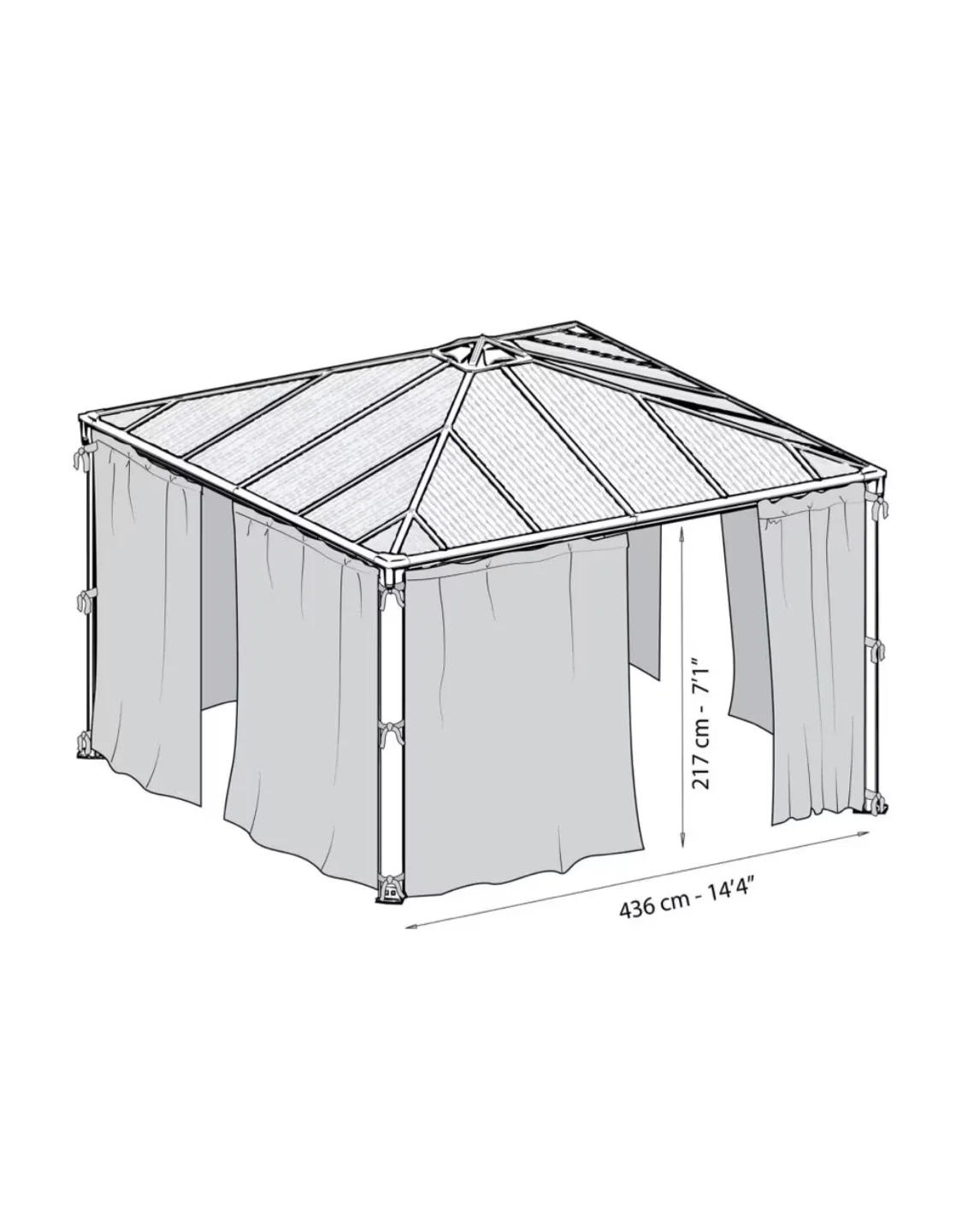 Gazebo Net 10X10 (4 Sides Net Only) image indicator(2)