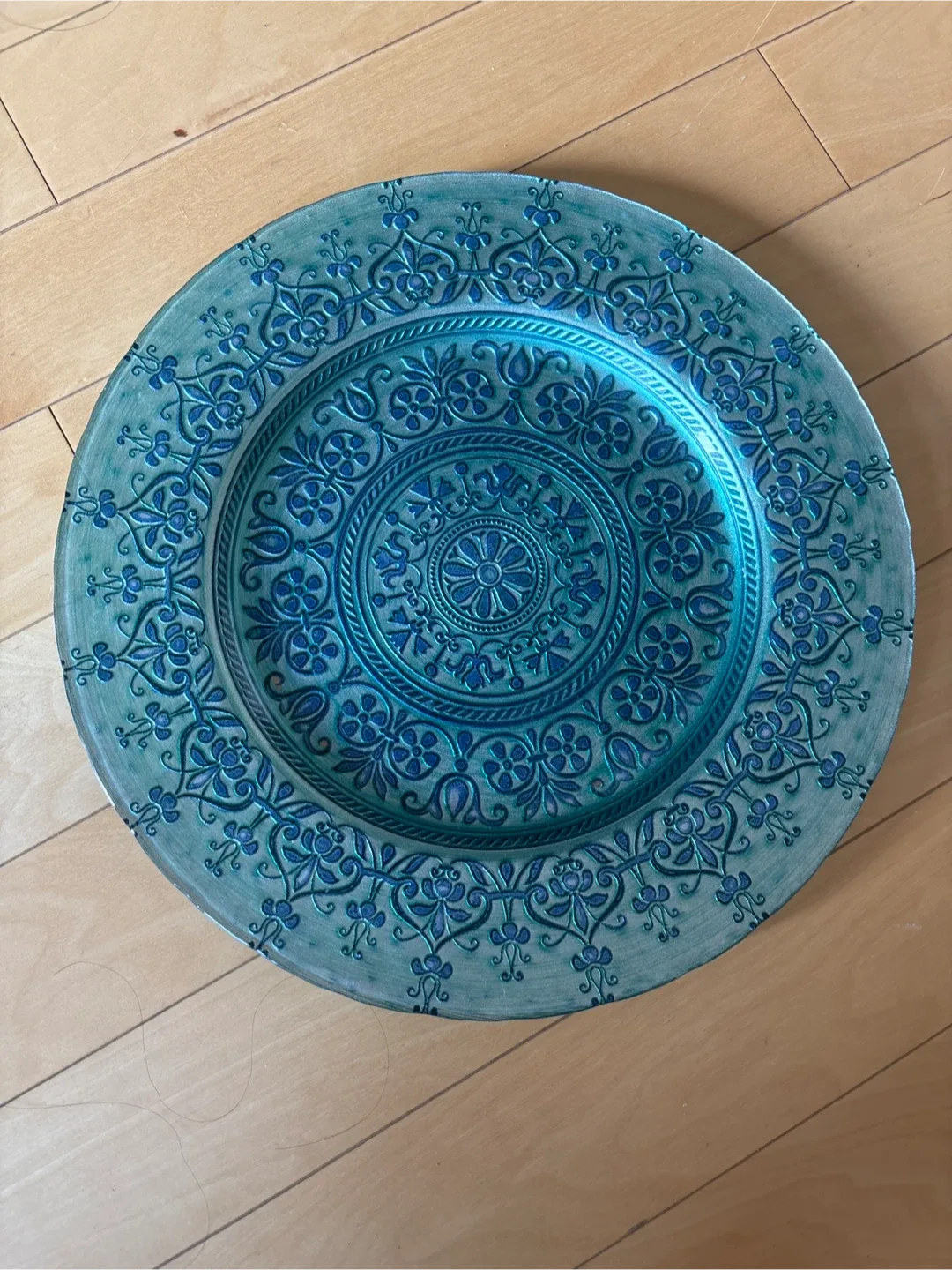 Decorative Teal Charger Plate