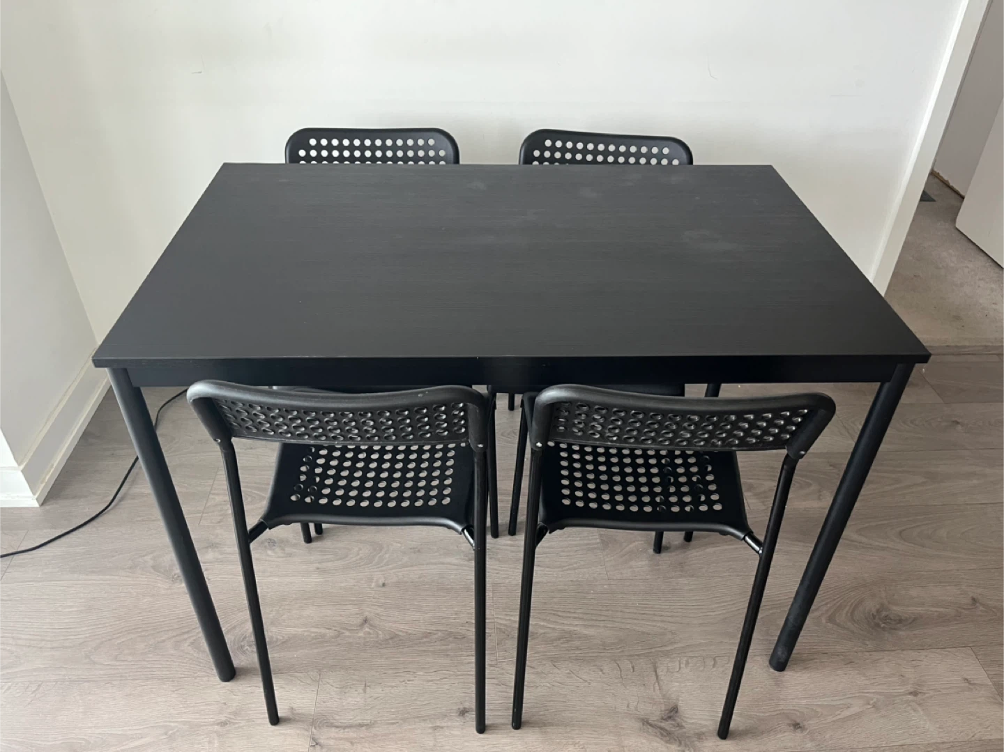 IKEA LERHAMN Dining Table & 4 Chairs - Black - photo 2