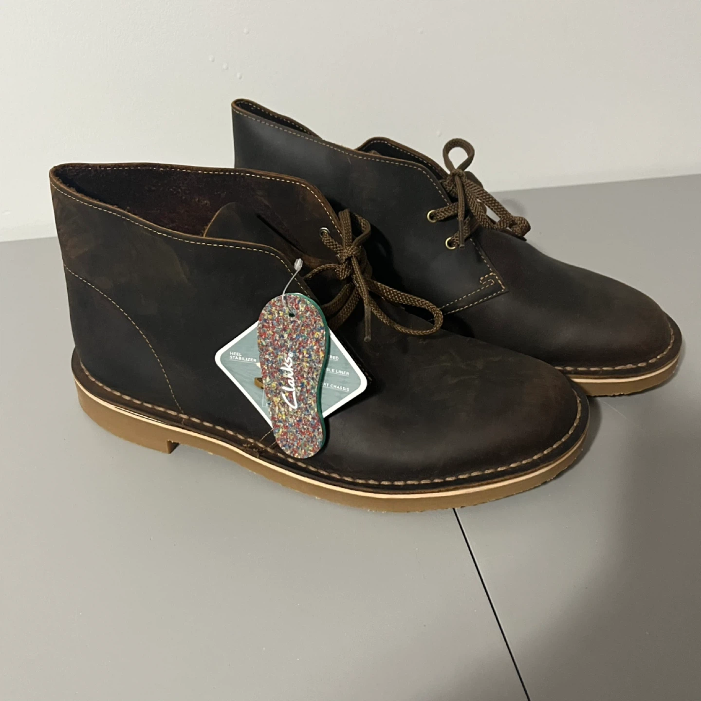 Clarks Desert Boot - Brown Leather Mens 10 NWT - photo 3