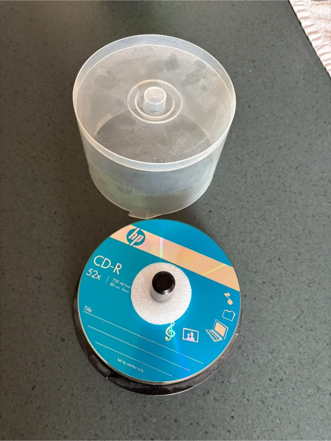 HP CD-R 52x 700MB 80 Min Music image indicator(2)