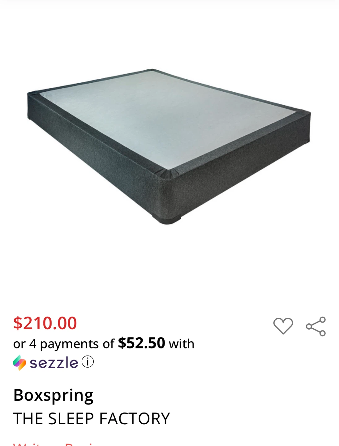 Boxspring Bed Frame - The Sleep Factory