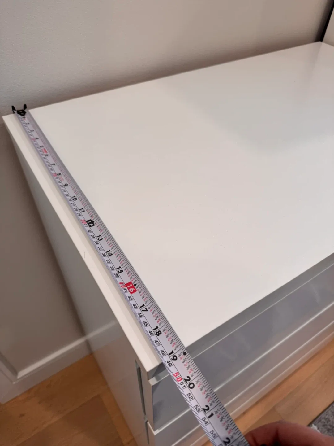 White MALM Ikea dresser - 4 drawer image indicator(5)