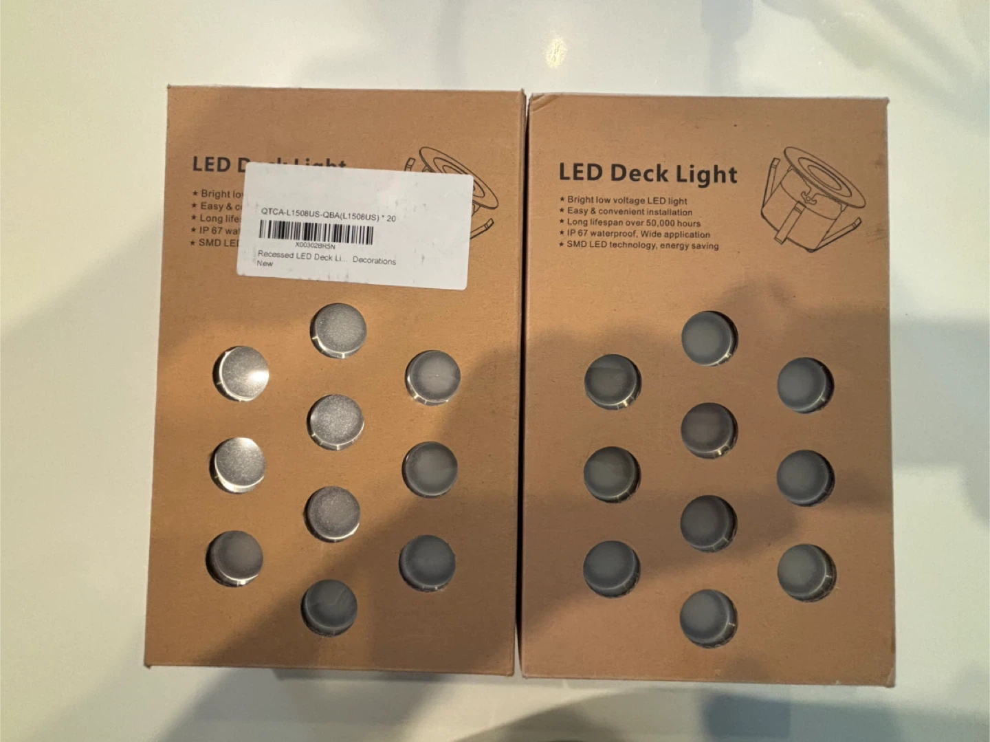 Two Packs of 10 LED Deck Lights For Sale