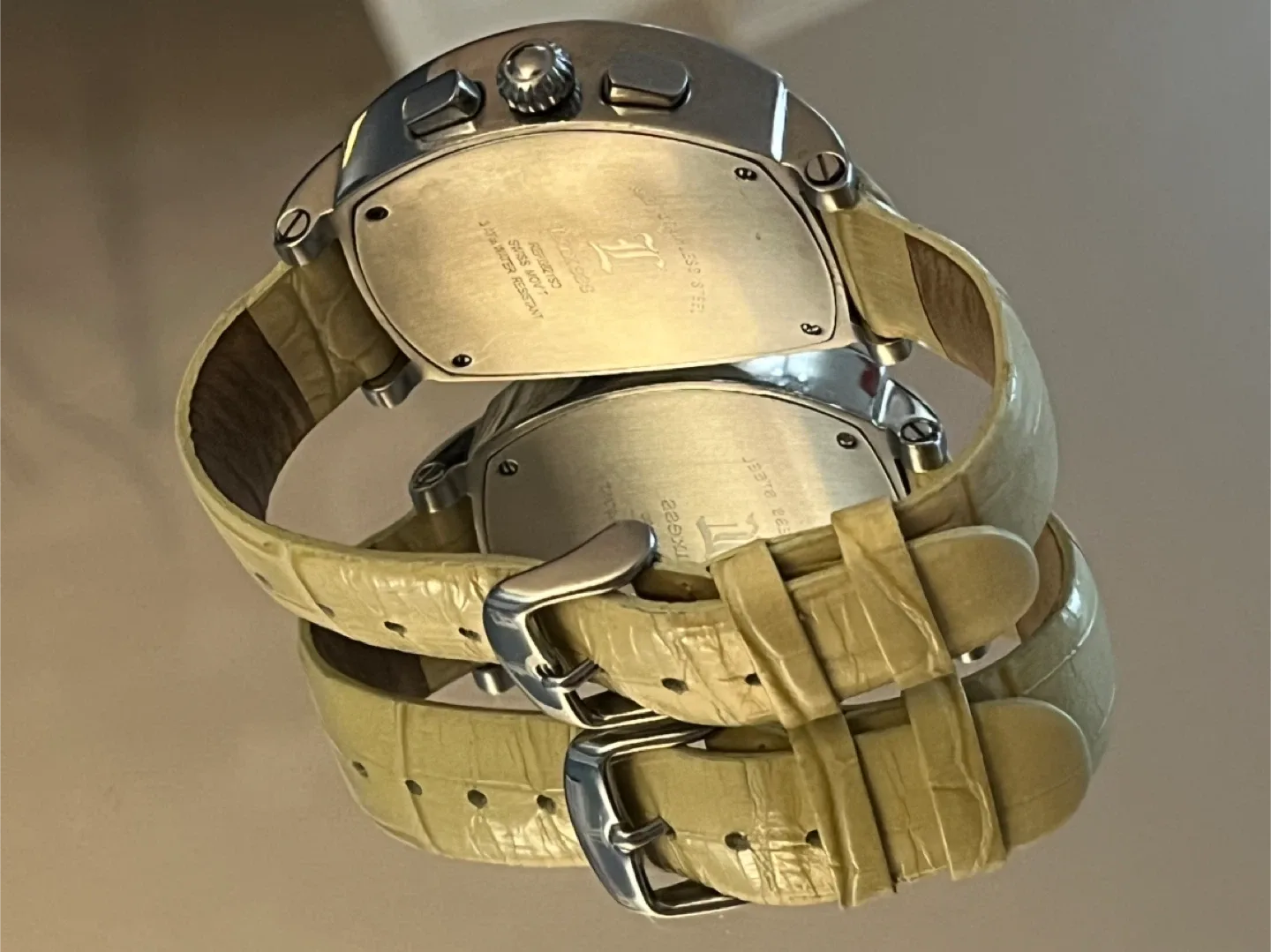 Luxess Diamond Accented alligator Strap Watch image indicator(3)