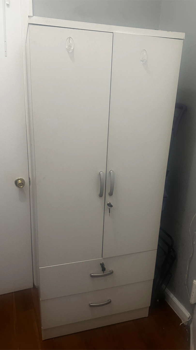 White Wardrobe with Drawers - photo 2