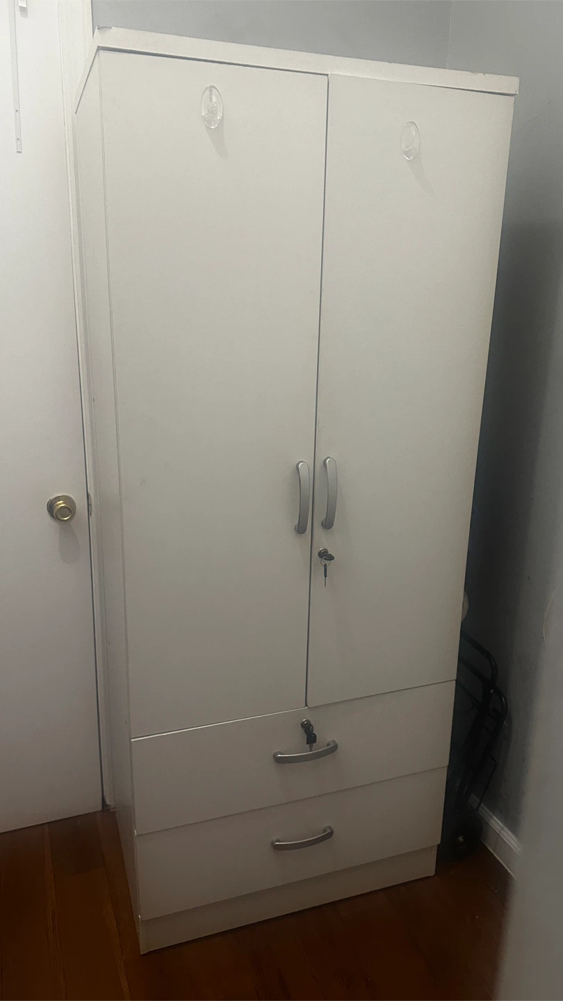 White Wardrobe with Drawers