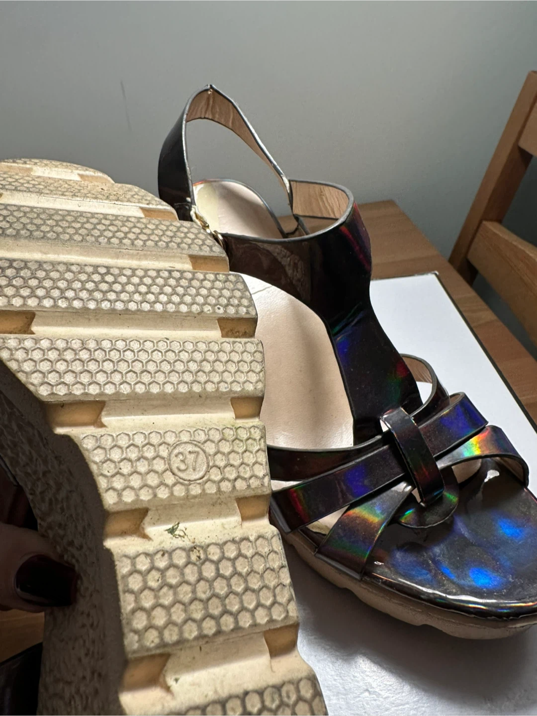 Vintage Wedge Heels - Size 37 - photo 4