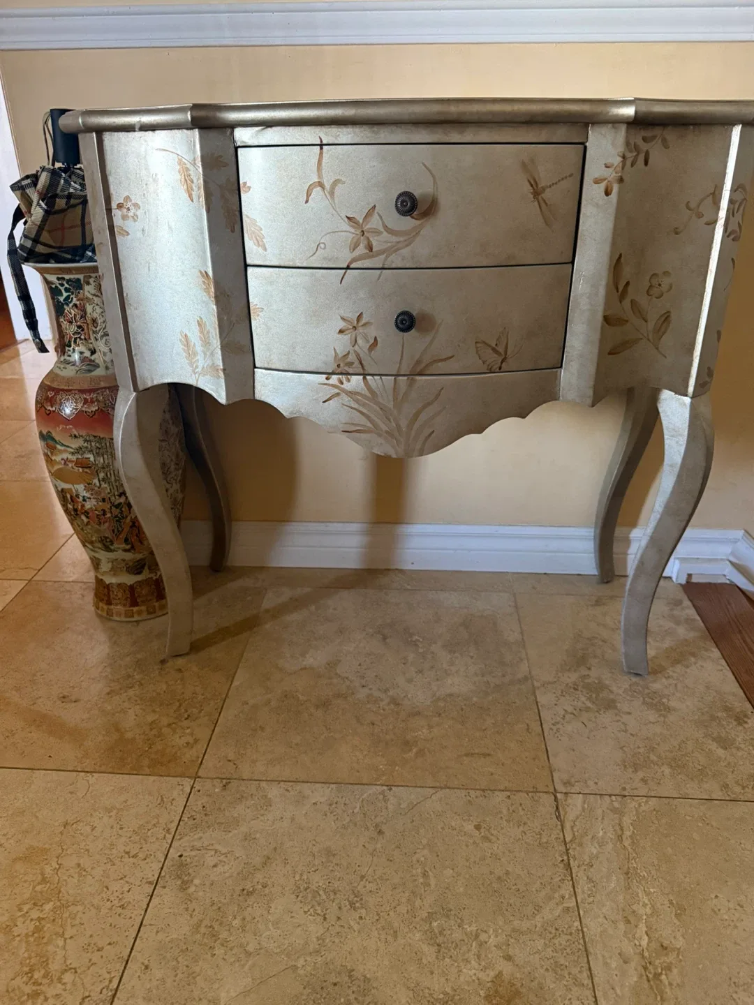 Decorative Floral Accent Table thumbnail