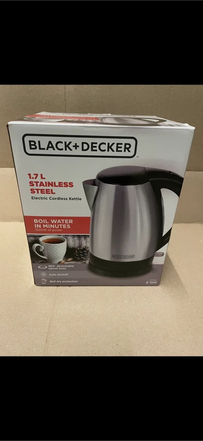 Black+Decker 1.7L Stainless Steel Kettle