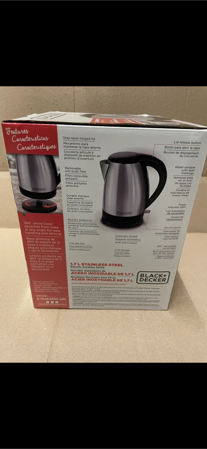 Black+Decker 1.7L Stainless Steel Kettle - photo 2