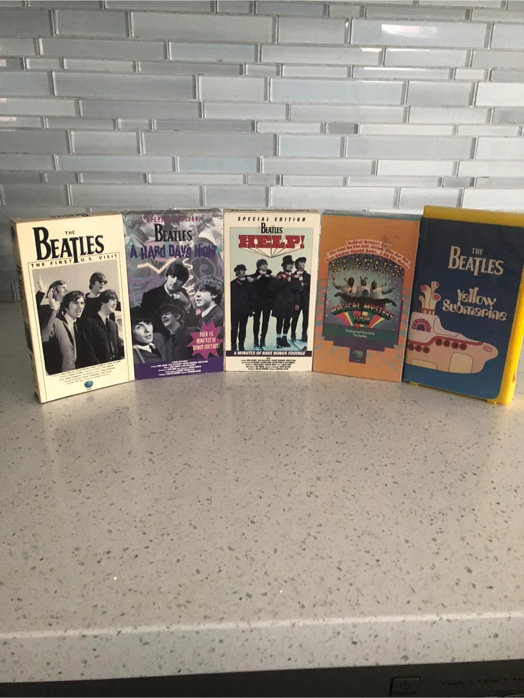 A collection of vhs Beatles movies thumbnail