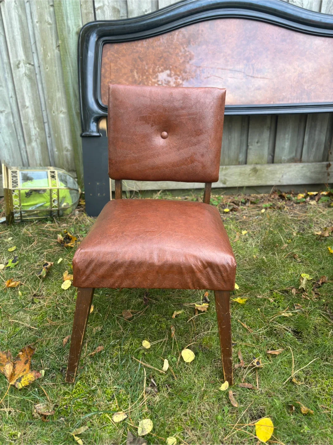 Vintage Brown Vinyl Chair
