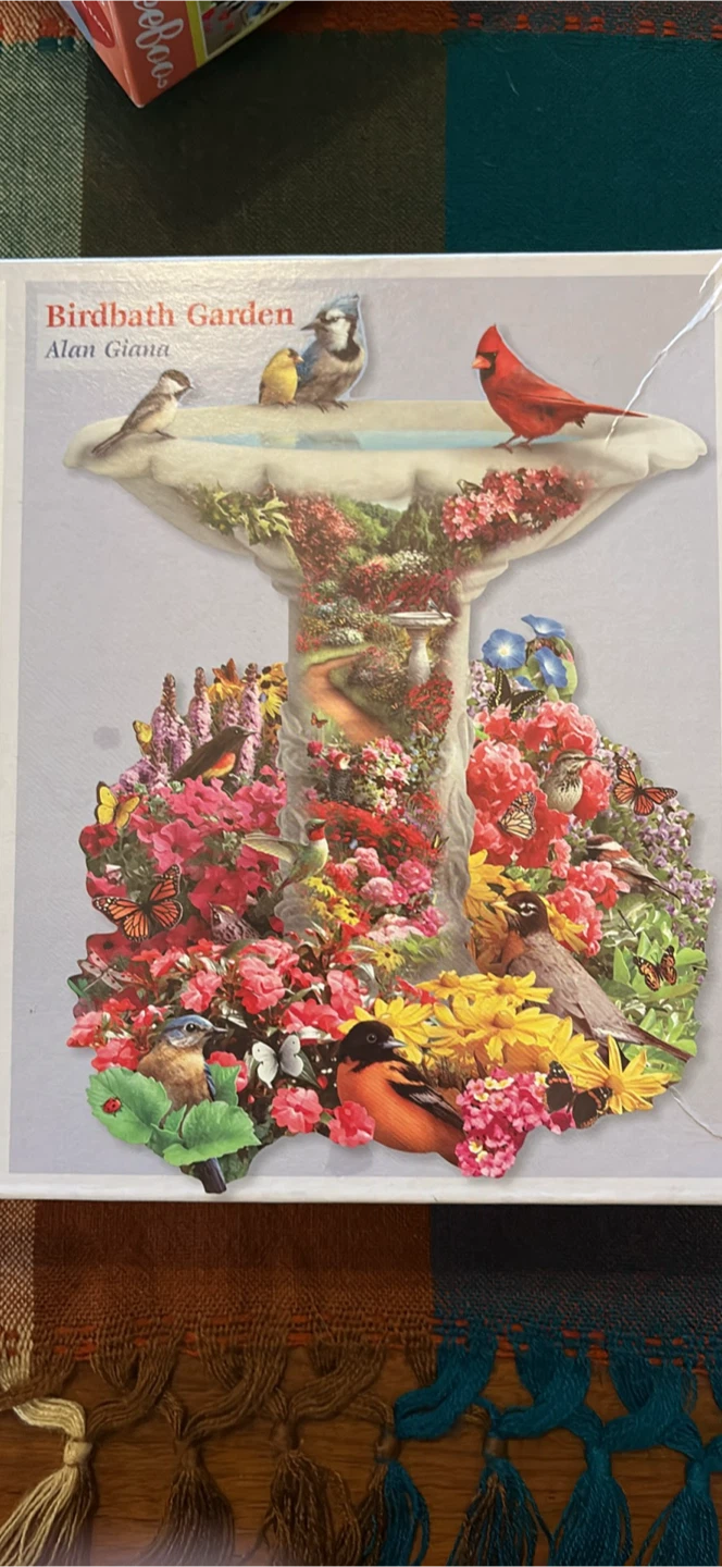 750 piece Bits and Pieces-Birdbath Garden -Alan Giana Puzzle
