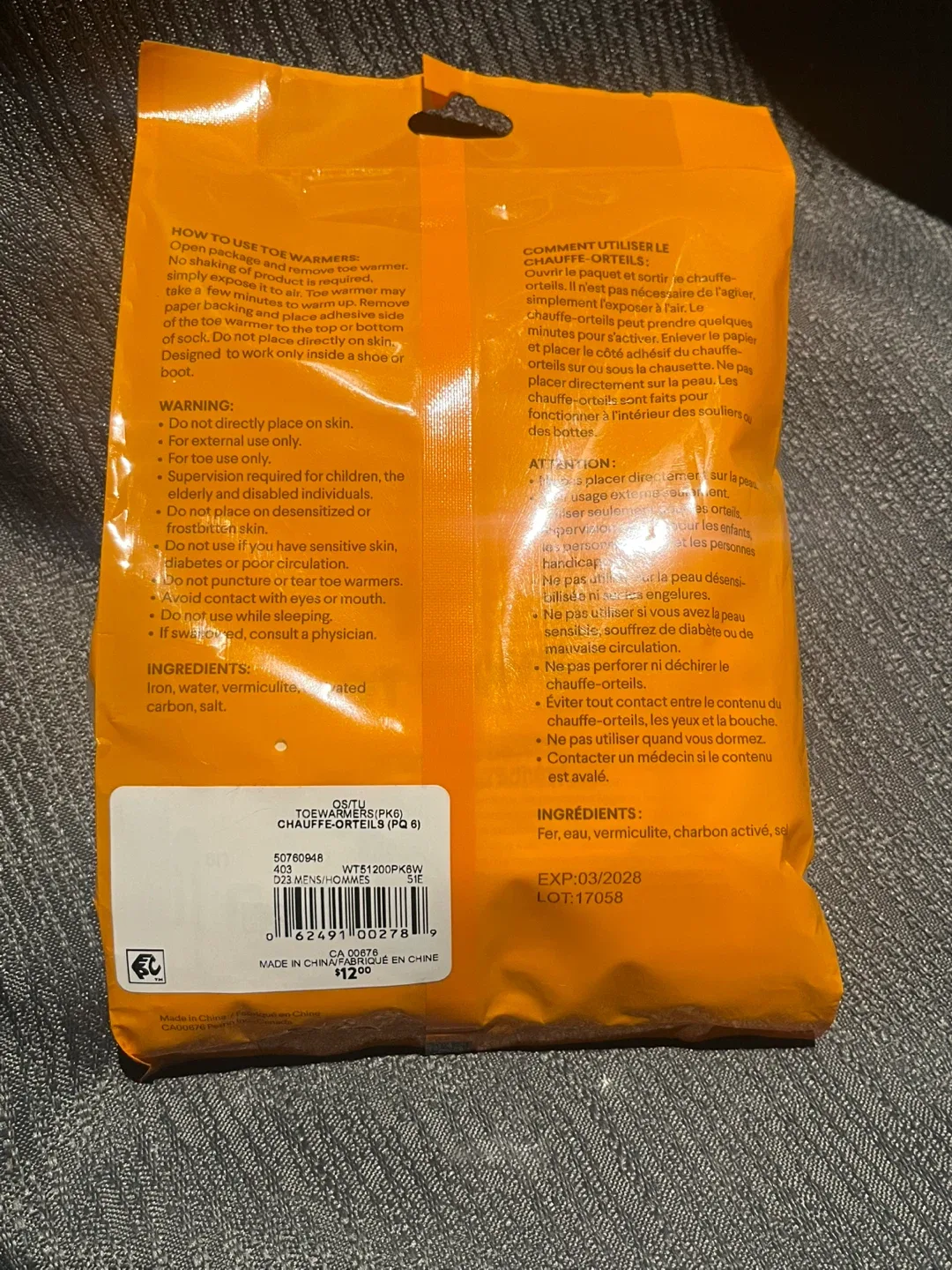 Hot Paws Toe Warmers - 6 Pairs image indicator(2)