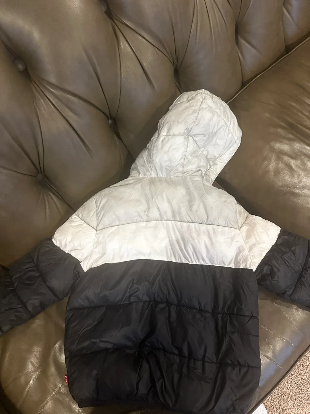 Levi's Kids' Puffer Jacket - Size 8-10- Black/White image indicator(3)