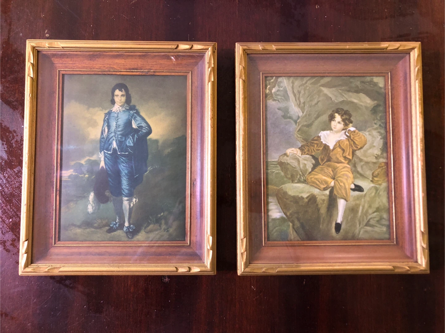 Vintage Blue Boy & Pinky Portraits.