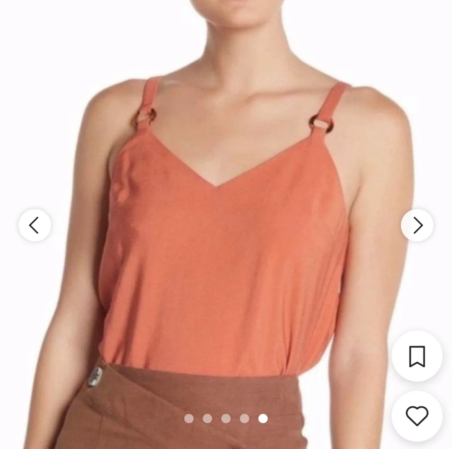 Topshop Orange Cami Top - Size US 8 image indicator(5)
