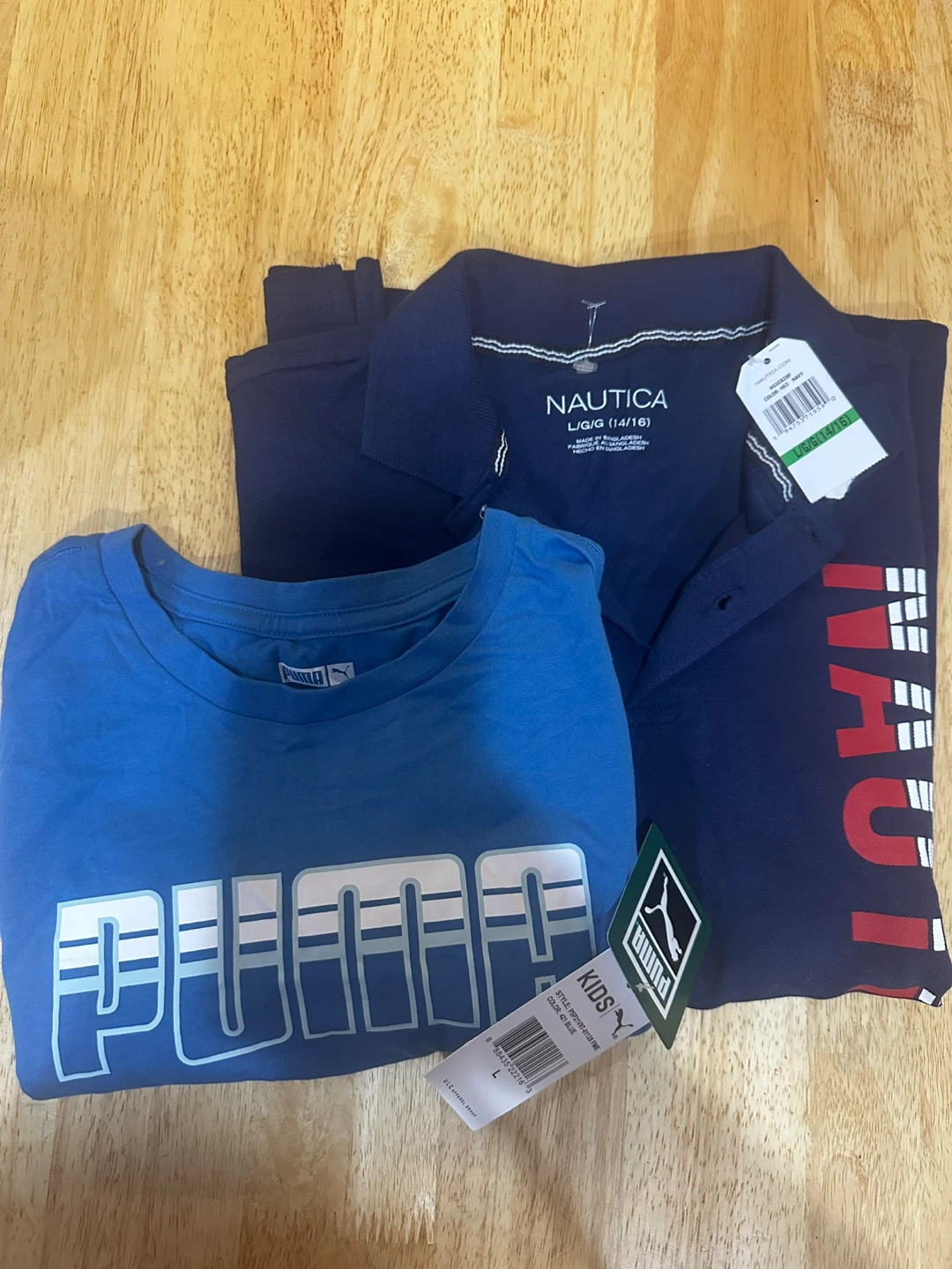 Puma & Nautica Kids Shirts - Size L (14/16)