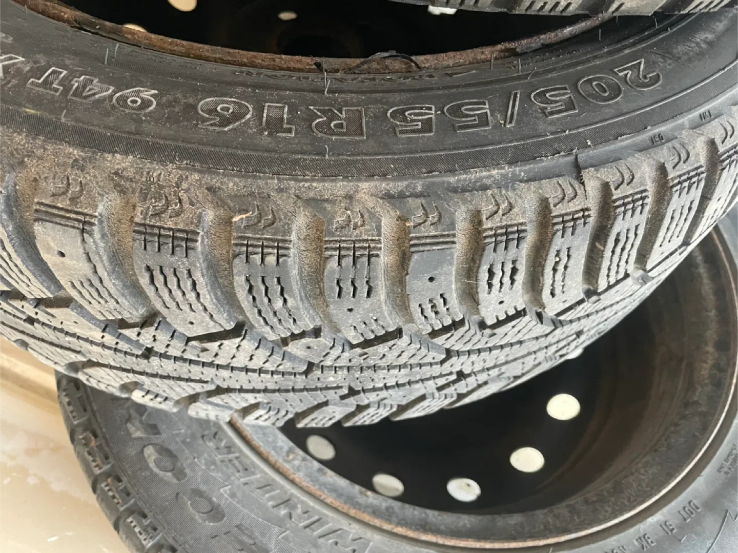 3 Winter Tires w/ Rims– 205/55R16 (5x112 Bolt Pattern) image indicator(2)