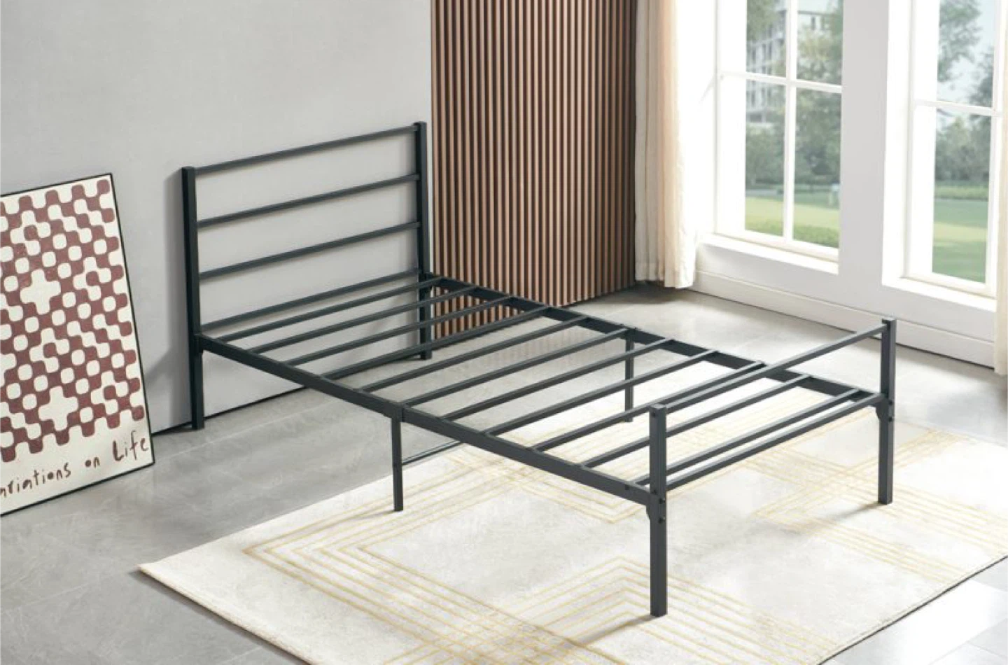 Metal Bed Frame - Twin Size