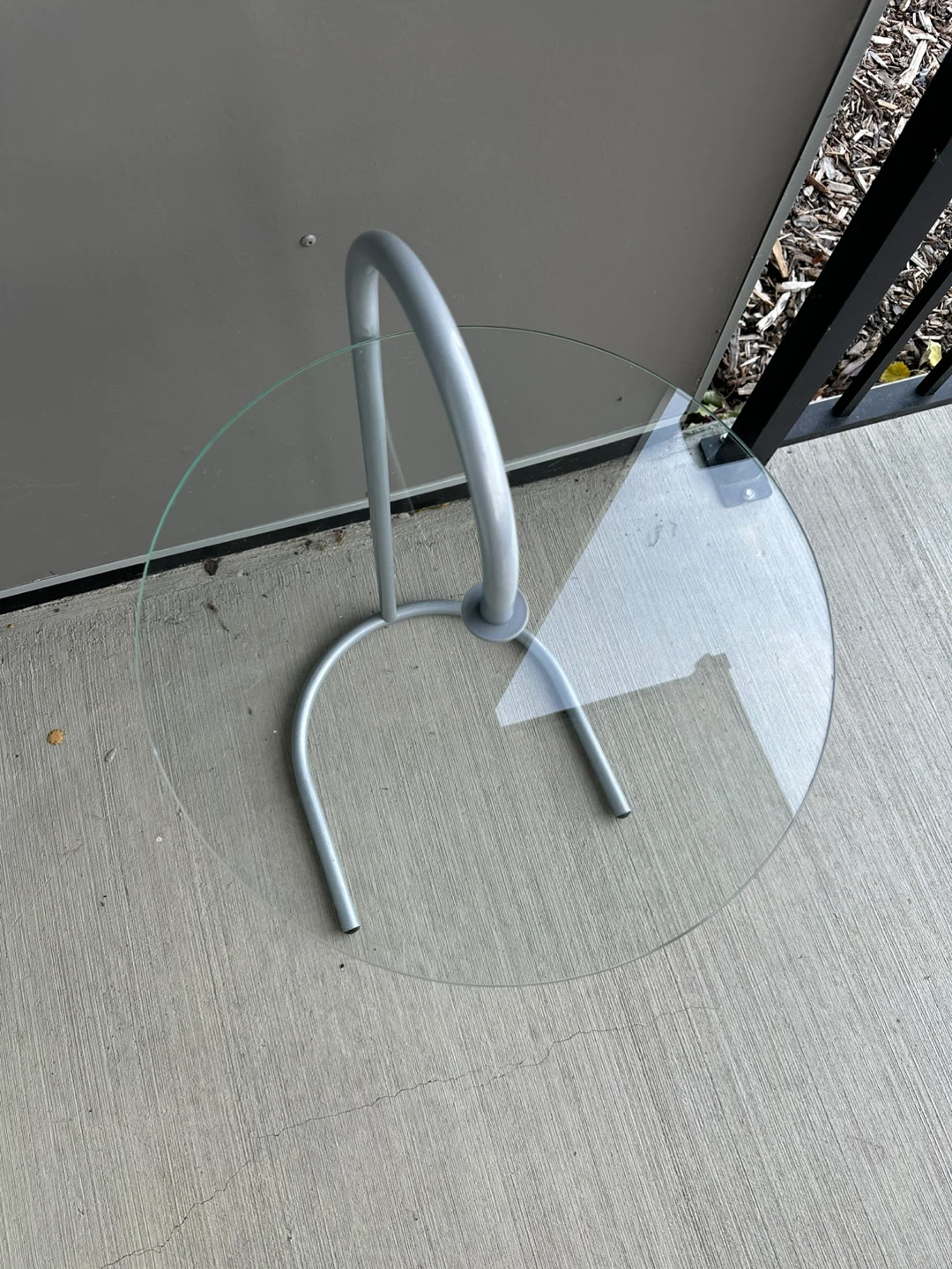 Glass Top Side Table / End Table / C Table - photo 2