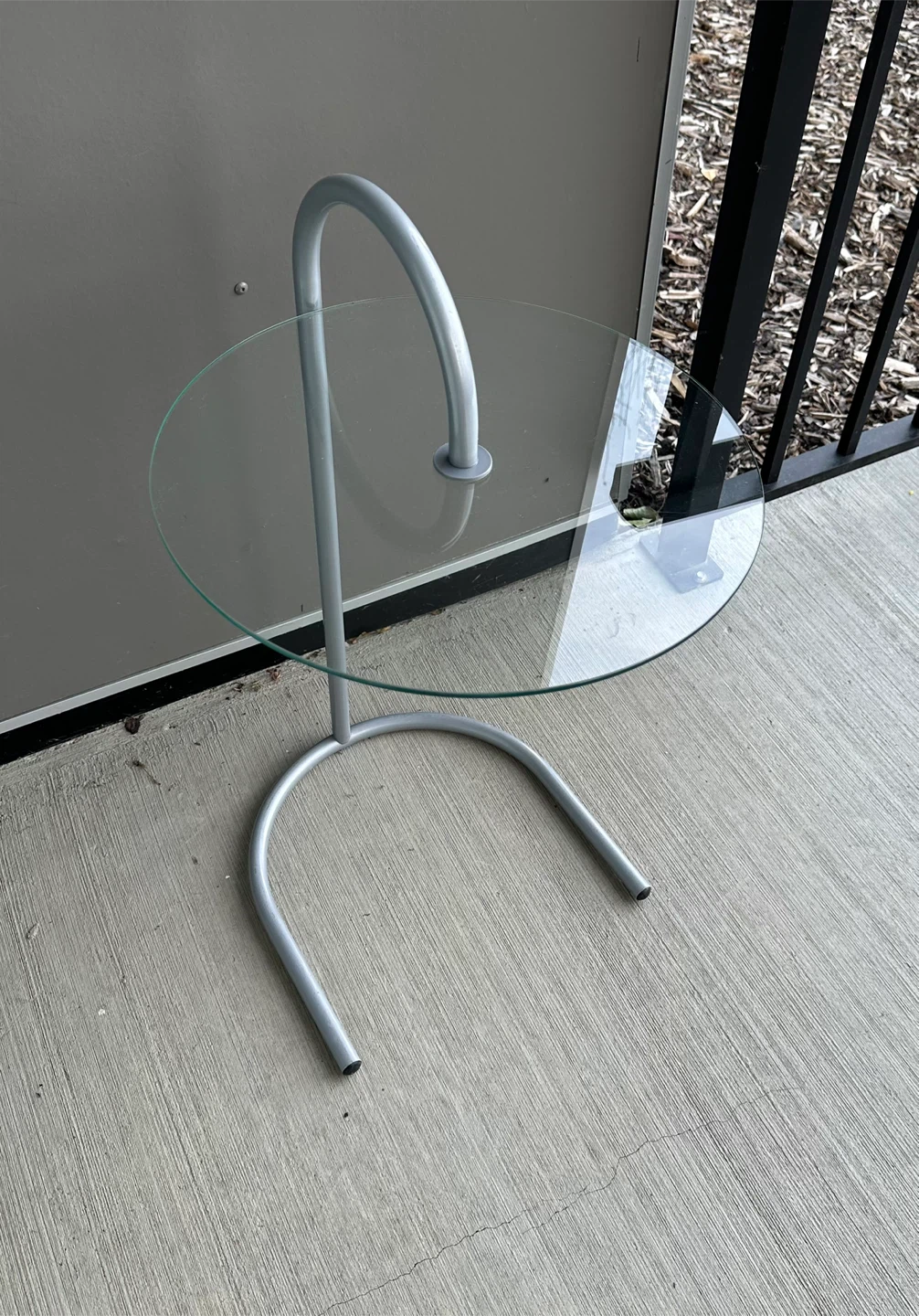 Glass Top Side Table / End Table / C Table