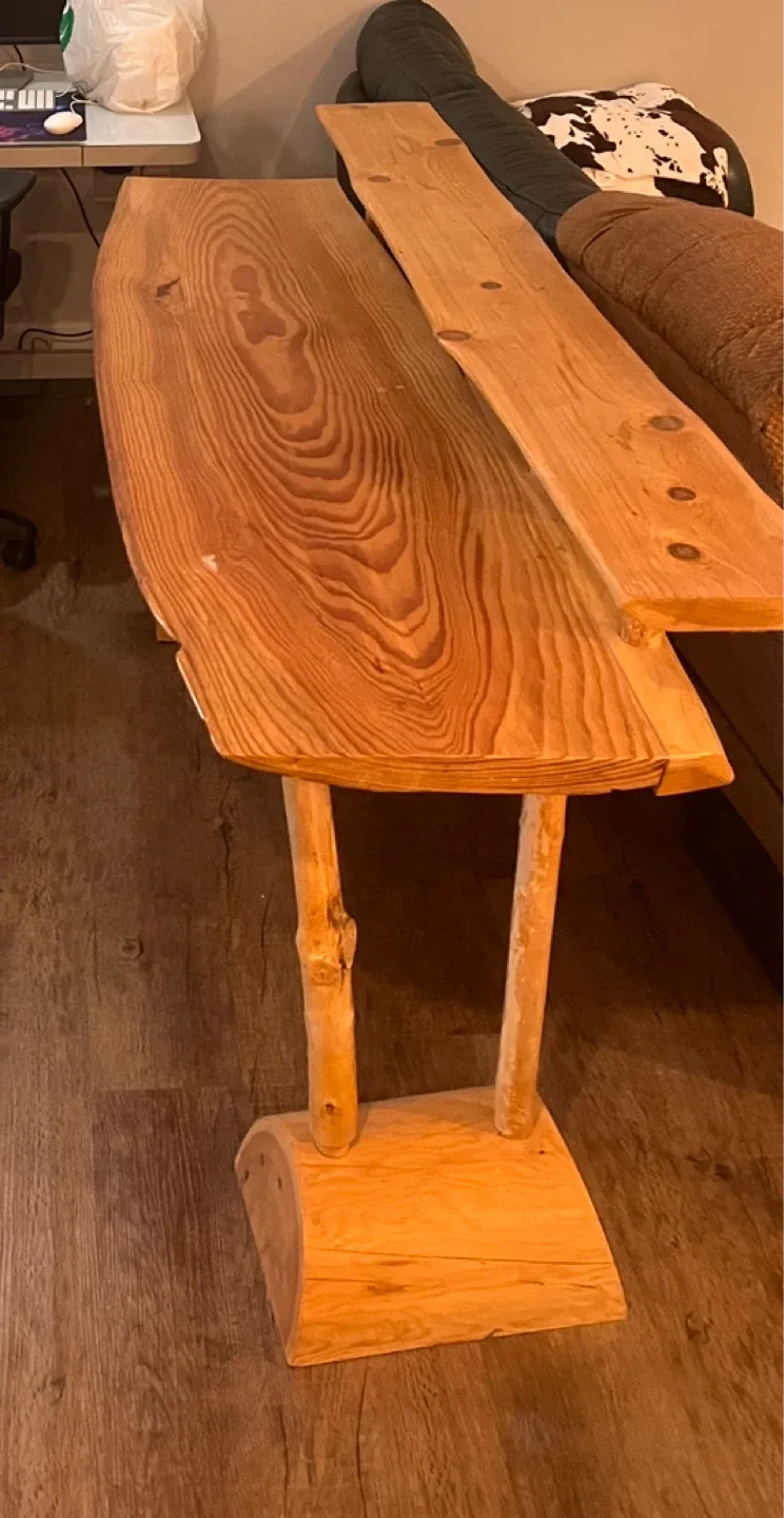 Handcrafted Live Edge Desk – Fir & Knotty Pine image indicator(5)