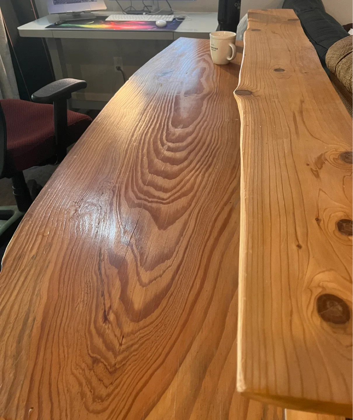 Handcrafted Live Edge Desk – Fir & Knotty Pine image indicator(6)