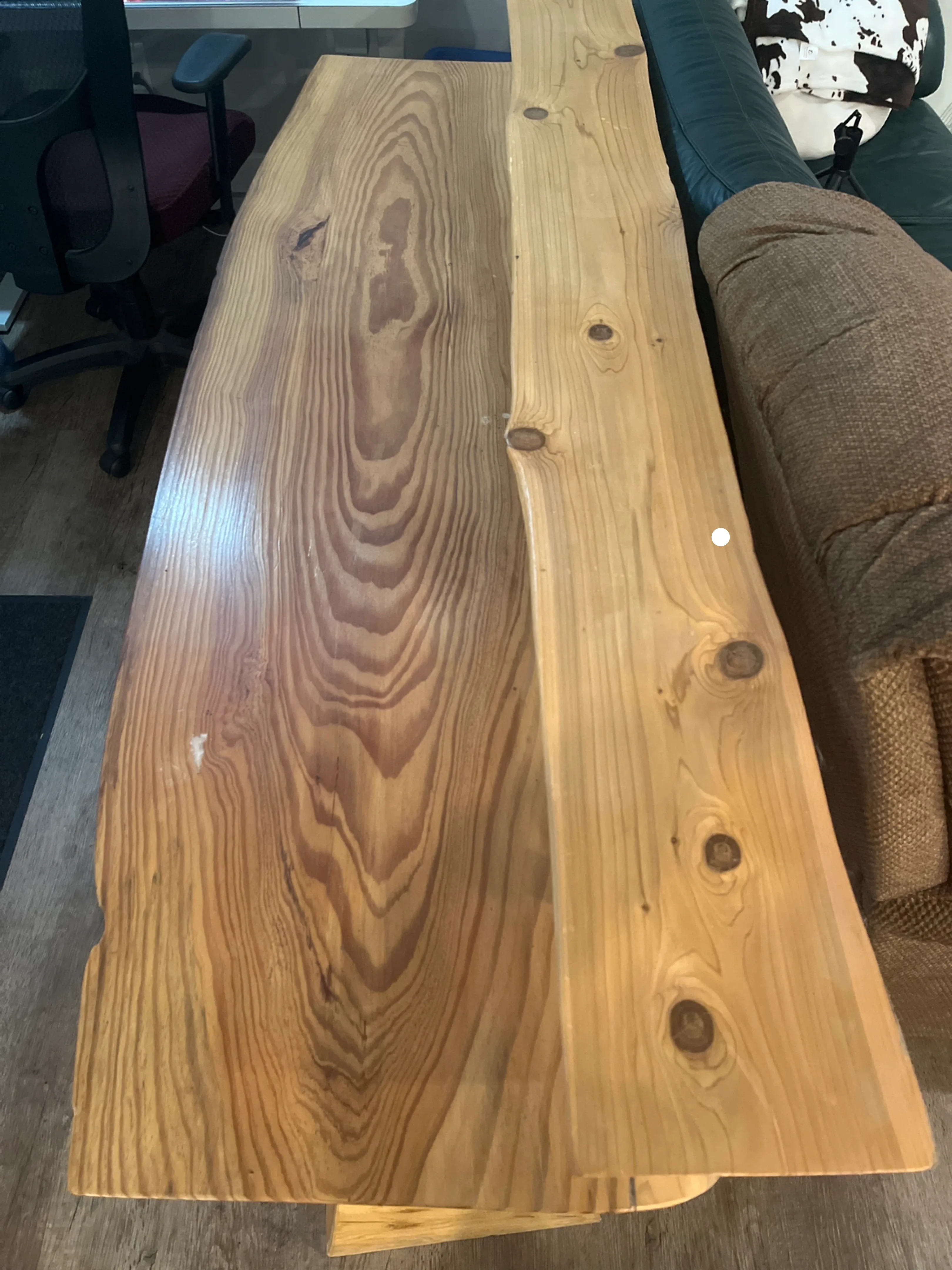 Handcrafted Live Edge Desk – Fir & Knotty Pine image indicator(7)