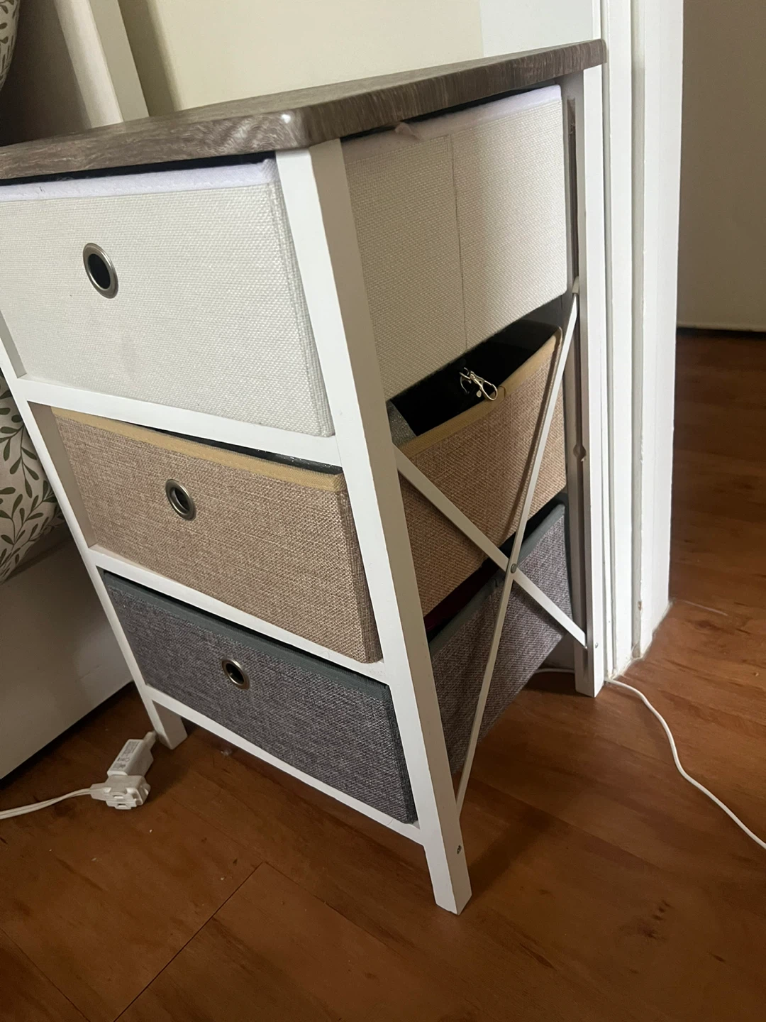 3-Drawer Fabric Storage Nightstand - photo 3