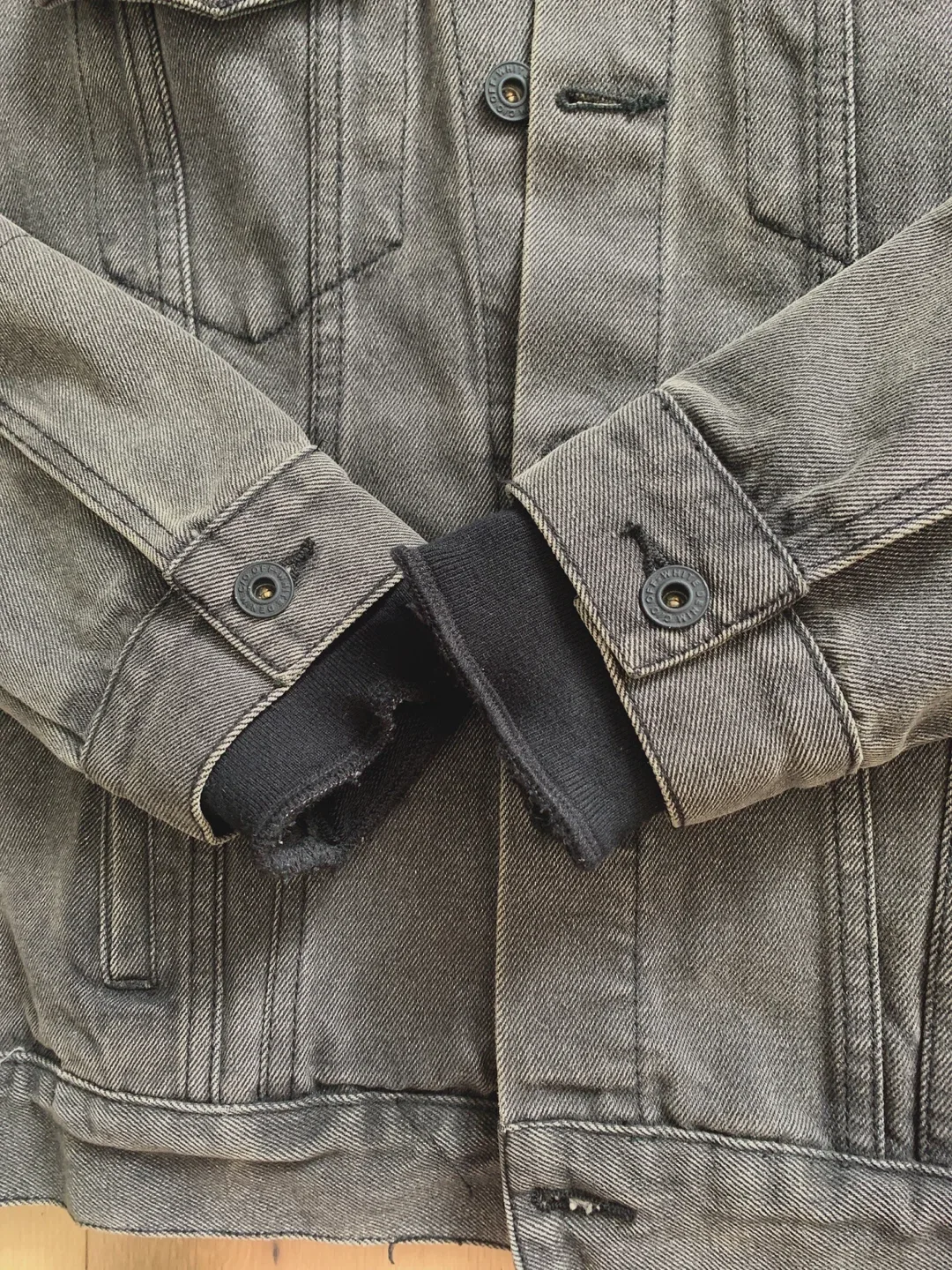 Dark Grey Denim Jacket, Size L image indicator(5)