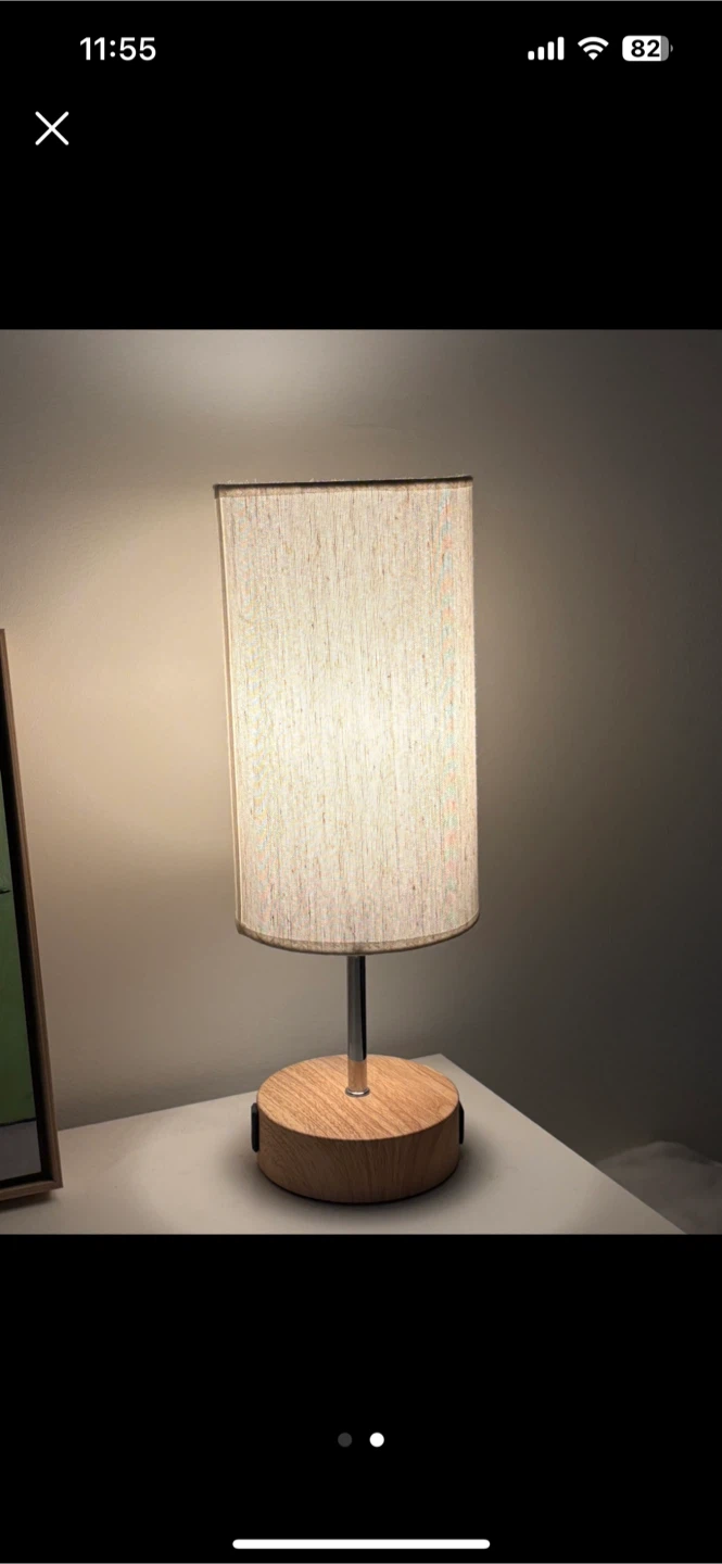 Yarra-Decor Bedside Table Lamp with White Shade - photo 2
