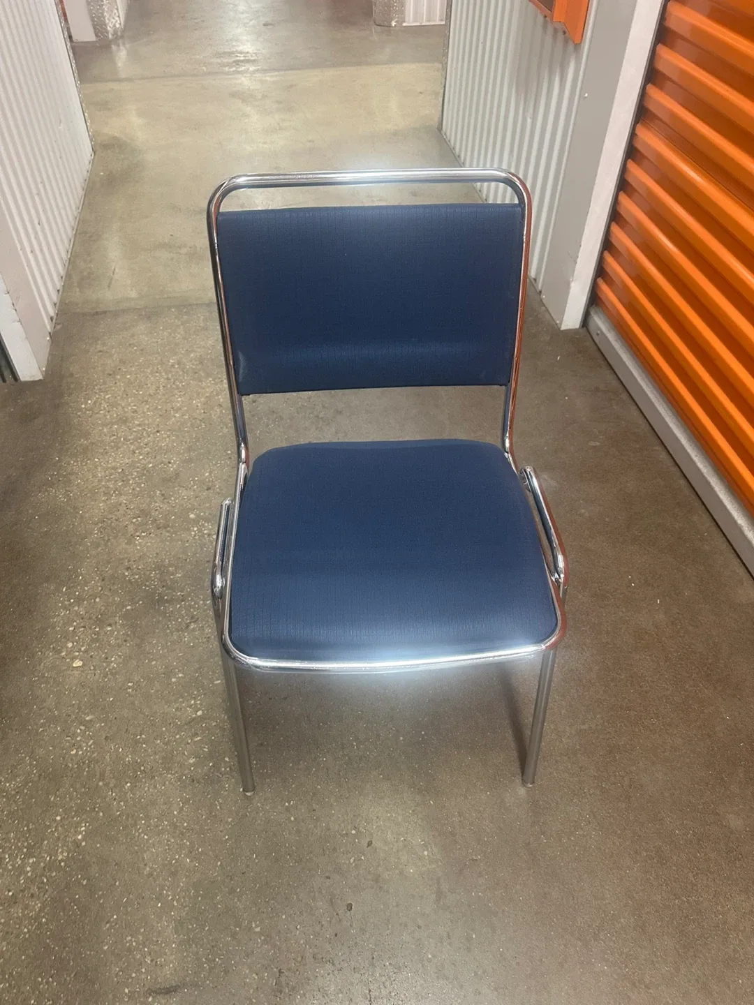 Blue & Chrome Office Guest Chair image indicator(2)