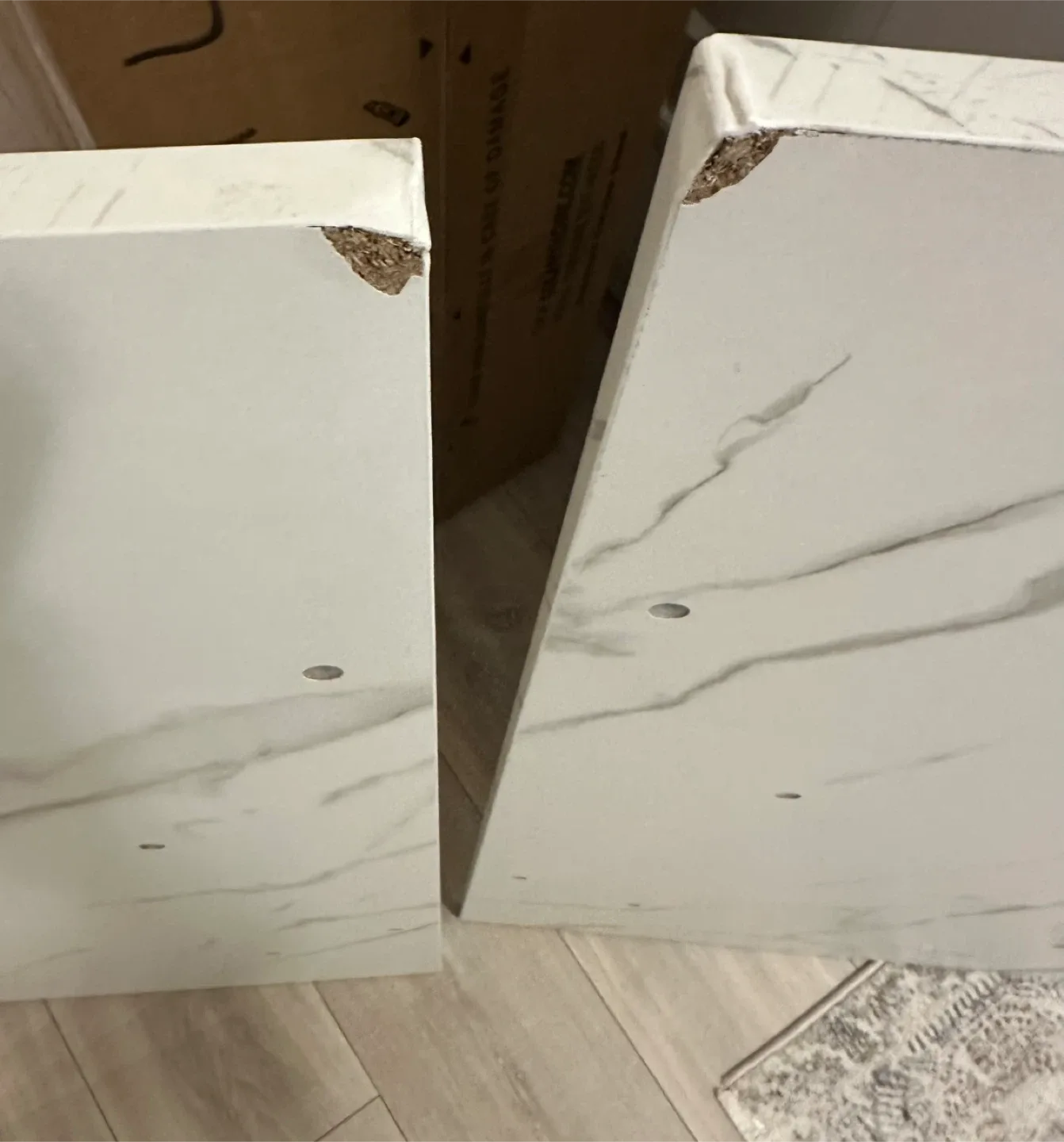 63" Rectangular Imitation Marble Dining Table For 4-6 People image indicator(7)