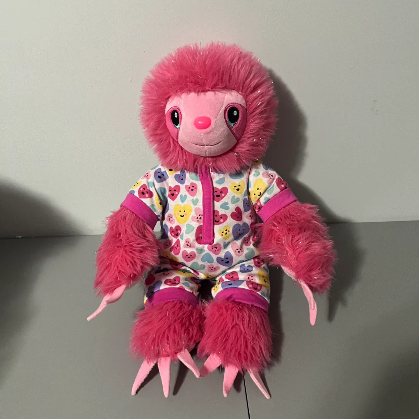 Build-A-Bear Pink Sloth Plush with Pajamas