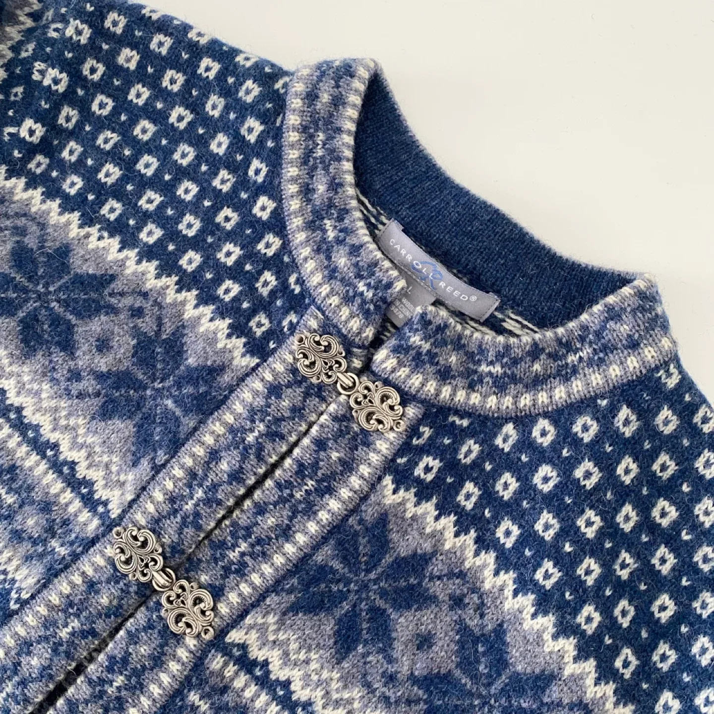 Carroll Reed 100% Wool Nordic Fair Isle Cardigan image indicator(5)